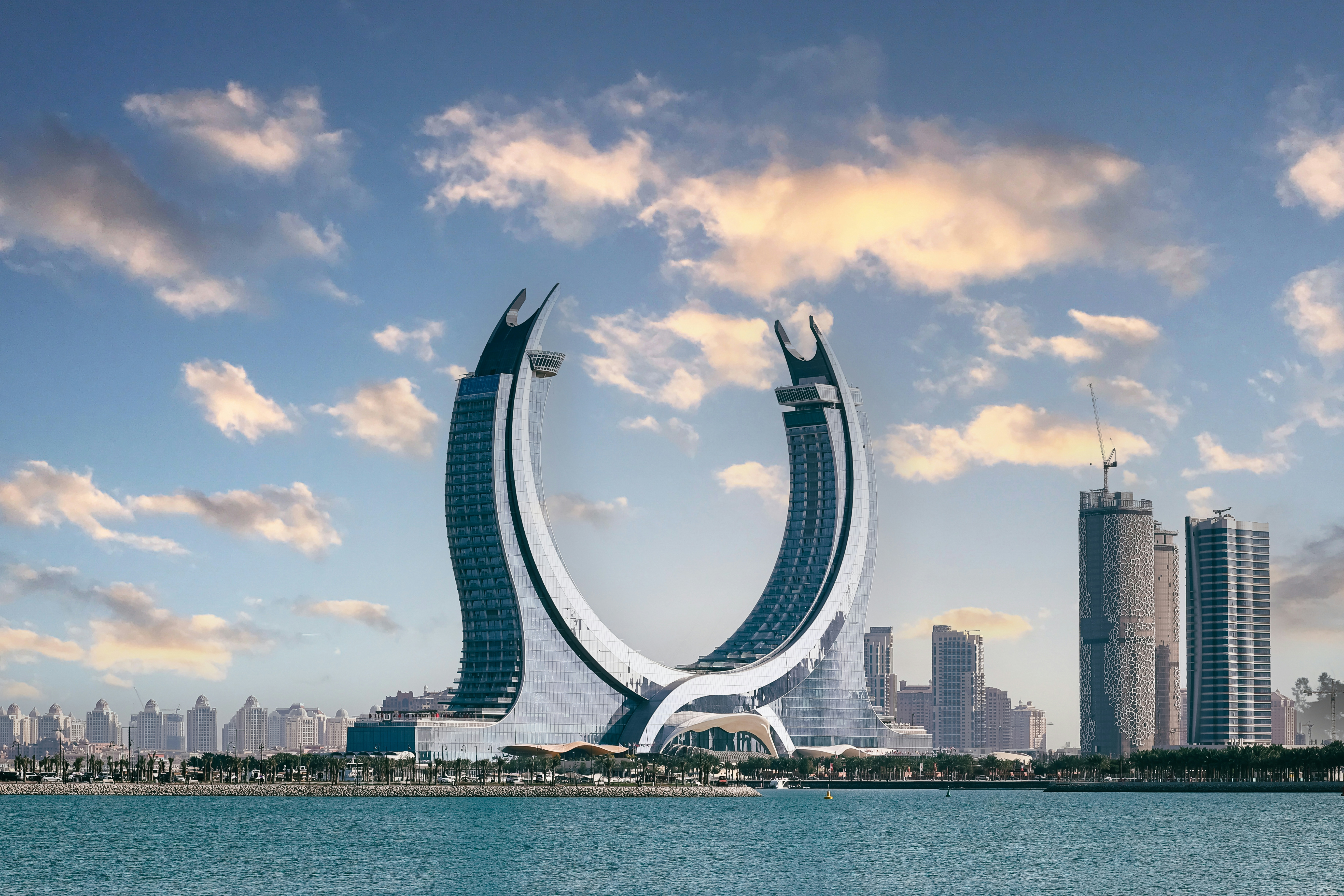 Crescent towers in Lusail, Qatar